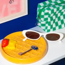 Ablageschale Waffel-Optik für kleine Utensilien aus Keramik