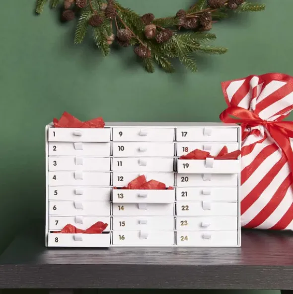 Adventskalender Box, 24 Schubladen zum selber Befüllen