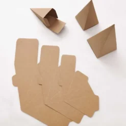 Adventskalender Bäume braun - 24 Kegelboxen zum selbst Befüllen