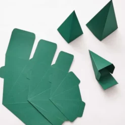 Adventskalender Bäume grün - 24 Kegelboxen zum selbst Befüllen