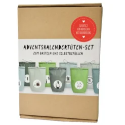 Adventskalender DIY - 24 Tüten zum selber Befüllen, grün