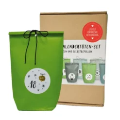 Adventskalender DIY - 24 Tüten zum selber Befüllen, grün