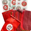 Adventskalender DIY - 24 Tüten zum selber Befüllen, rot