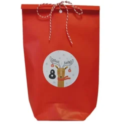 Adventskalender DIY - 24 Tüten zum selber Befüllen, rot