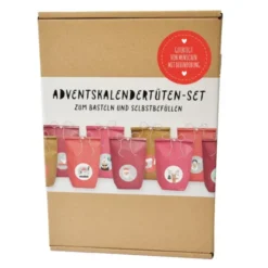 Adventskalender DIY - 24 Tüten zum selber Befüllen, rot