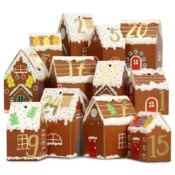Adventskalender Lebkuchenhäuser zum Basteln und Befüllen