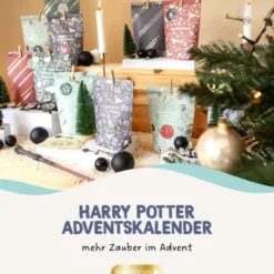 Adventskalender Tüten Harry Potter – 24 Papiertüten mit Klammern