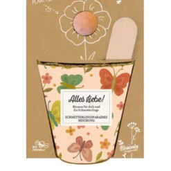 Anzuchtset mit Samenbombe Alles Liebe - Pflanzset im Töpfchen