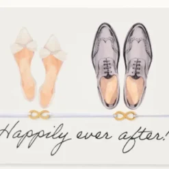 Armband-Karte „Happily Ever After“ - 2x Unendlich-Anhänger, 18K vergoldet