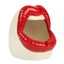 Aschenbecher Keramik - Kussmund mit roten Lippen