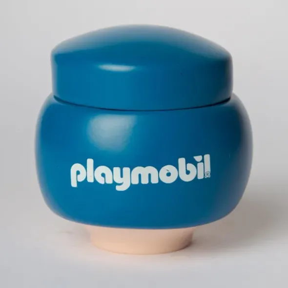 Aufbewahrungsdose Playmobil Figur - Kopf Mann blau