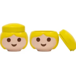 Aufbewahrungsdose Playmobil Figur - Kopf Frau gelb