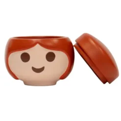 Aufbewahrungsdose Playmobil Figur - Kopf Frau rot