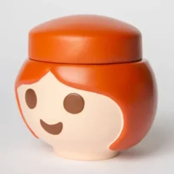 Aufbewahrungsdose Playmobil Figur - Kopf Frau rot
