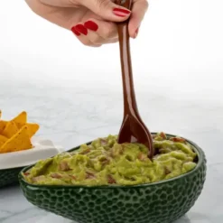 Avocado Bowl – Servierschale aus Keramik mit Löffel und Deckel