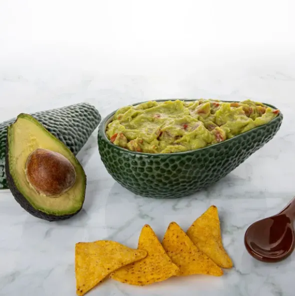 Avocado Bowl – Servierschale aus Keramik mit Löffel und Deckel
