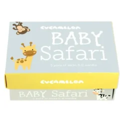 Babysocken - Geschenkbox BABY SAFARI (5 Sockenpaare) 0-12 Monate
