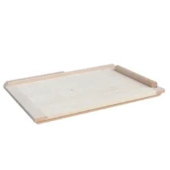 Backbrett & Nudelbrett 2.0 aus Holz 65 x 47 cm – mit Tablet Halterung & Nudelholz