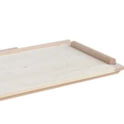 Backbrett & Nudelbrett 2.0 aus Holz 65 x 47 cm – mit Tablet Halterung & Nudelholz