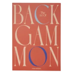 Backgammon Brettspiel - Design Gesellschaftsspiel in Buchoptik