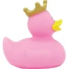 Badeente mit Krone rose