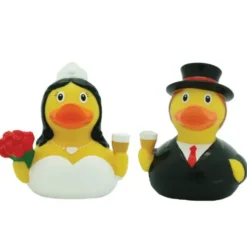 Badeenten Set Brautpaar / Hochzeitspaar Mini