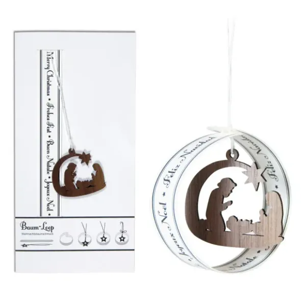 Baumschmuck Hänger KRIPPE / Weihnachtshänger LOOP mit Klappkarte