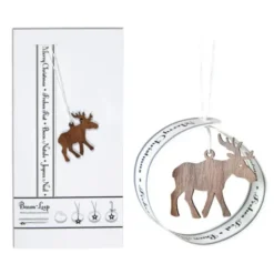 Baumschmuck Hänger RENTIER / Weihnachtshänger LOOP mit Klappkarte