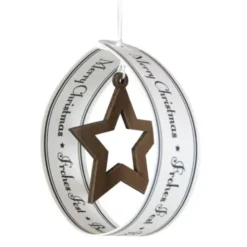 Baumschmuck Hänger STERN / Weihnachtshänger LOOP mit Klappkarte