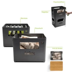 BEER BOX - Feuerkorb, Getränkekiste, Grill, Hocker ...