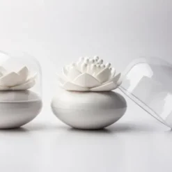 Behälter für Wattestäbchen - Lotus Cotton Bud, weiß