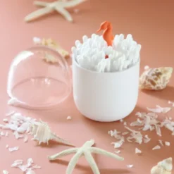 Behälter für Wattestäbchen - Seepferdchen
