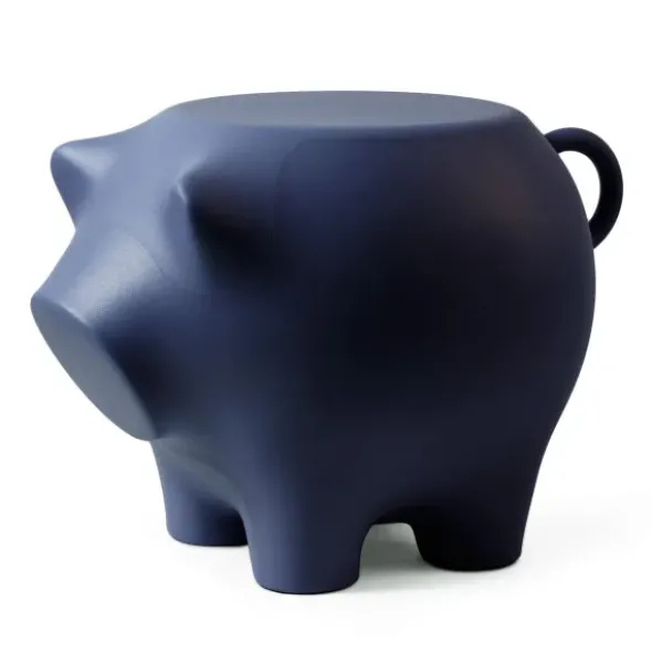Beistellschwein SeaPig Recycle blau – Beistelltisch in Schweineform