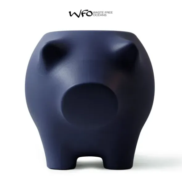 Beistellschwein SeaPig Recycle blau – Beistelltisch in Schweineform