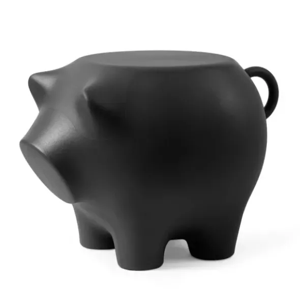Beistellschwein SeaPig Recycle schwarz – Beistelltisch in Schweineform