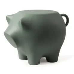 Beistellschwein SidePig olivegrün – Hocker und Beistelltisch in Schweineform