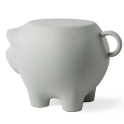 Beistelltisch Schwein SidePig, grau stone