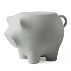 Beistelltisch Schwein SidePig, grau stone