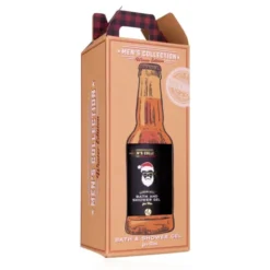 Bierflaschen Geschenkverpackung mit Männer Duschgel SANTA