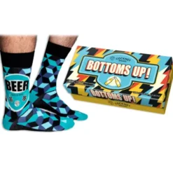 Bier Socken - Geschenkbox Bottoms Up! (3 Sockenpaare) Gr. 39-46