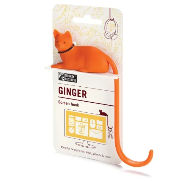 Bildschirmhaken Katze Ginger