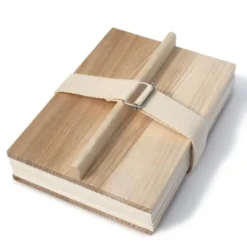 Blütenpresse Holz DIN A5 - Blumenpresse mit Gurtband natur