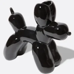 Blumenvase Bobby – Ballonhund Vase aus Keramik, schwarz
