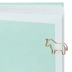 Büroklammern Goldclips 15 Stück - gold, Einhorn