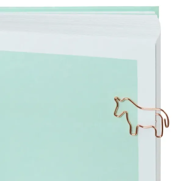 Büroklammern Goldclips 15 Stück - gold, Einhorn