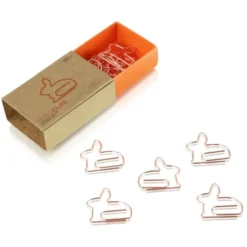 Büroklammern Goldclips 15 Stück - gold, Hase