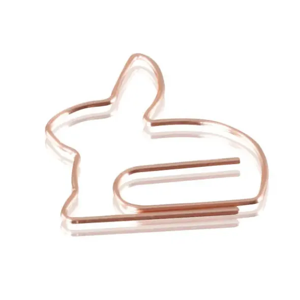 Büroklammern Goldclips 15 Stück - gold, Hase