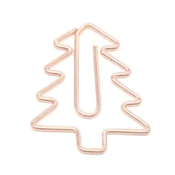 Büroklammern Goldclips 15 Stück - gold, Tannenbaum