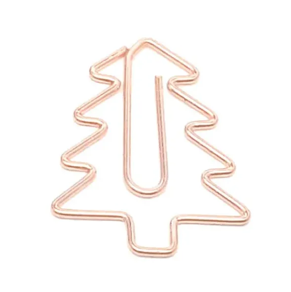 Büroklammern Goldclips 15 Stück - gold, Tannenbaum