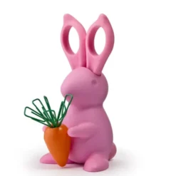 Büroklammernhalter inkl. Schere Desk Bunny pink